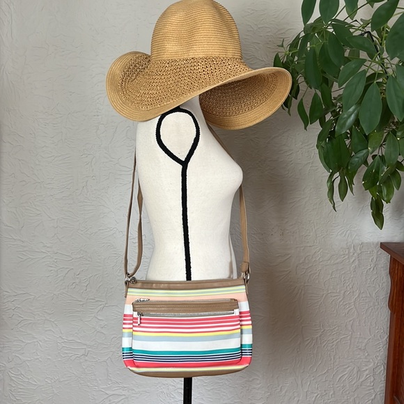 Relic Handbags - Relic Vegan Leather Striped Crossbody Bag